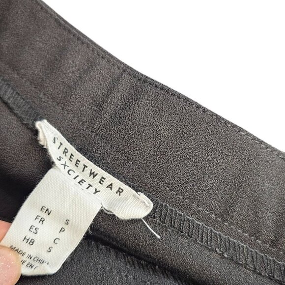 Streetwear Society Womens Wrap Skirt, Mini, Black, Belted, Size Small - Picture 5 of 7